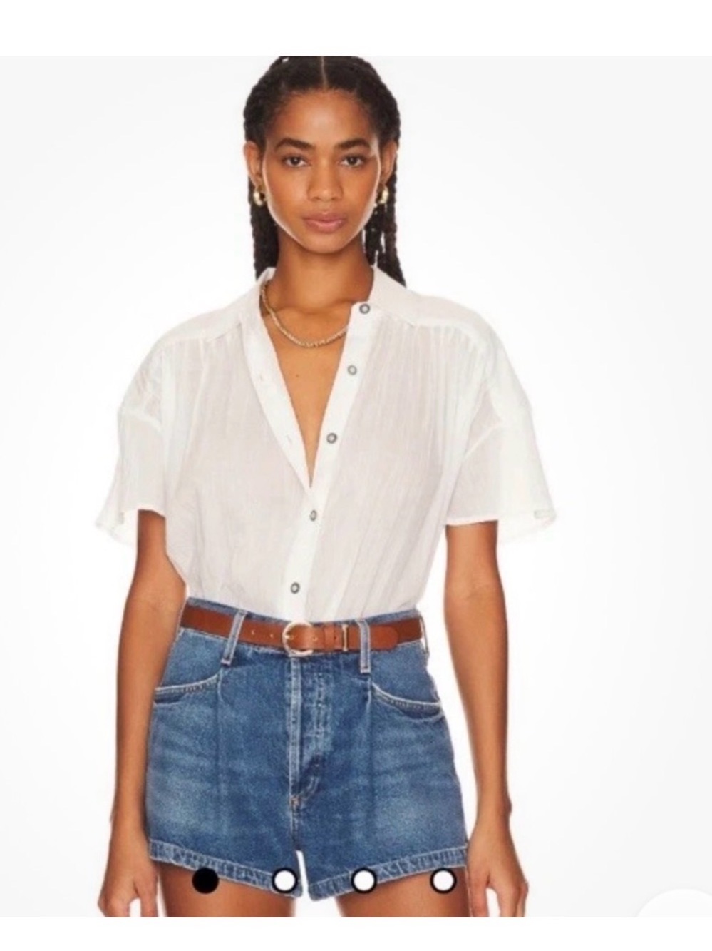New We The Free Revolve Float Away Shirt XS In Optic White Free people